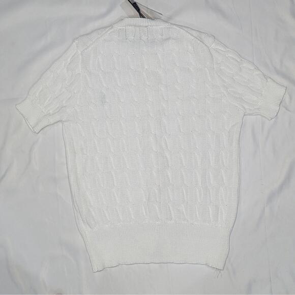 Ralph Lauren White Cable Knit Sweater - Picture 6 of 7